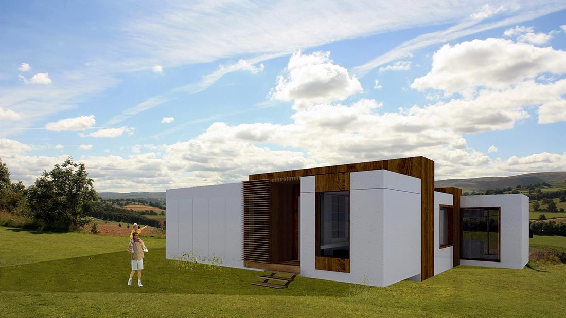 Paisaje Exterior de la Passivhaus en Asturias